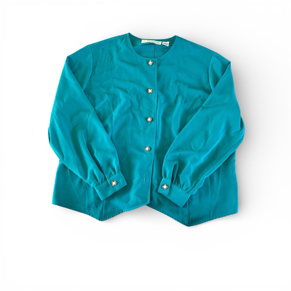[Chaus] VTG Teal Blouse